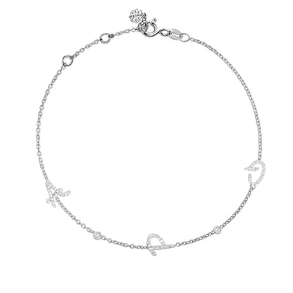 Tiny Treasure Multi Initial Diamond Bracelet