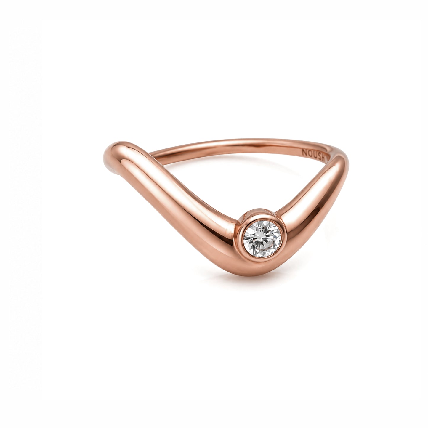 Birthstone wave ring