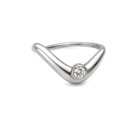 Birthstone wave ring