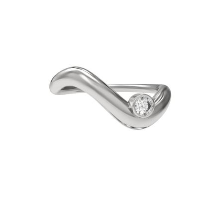 Birthstone wave ring