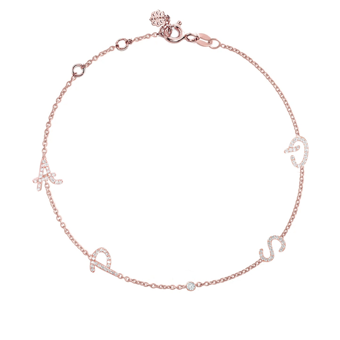 Tiny Treasure Multi Initial Diamond Bracelet