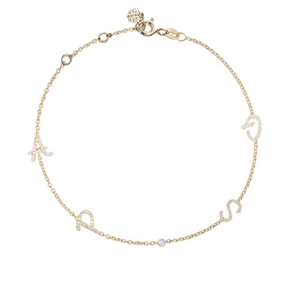 Tiny Treasure Multi Initial Diamond Bracelet