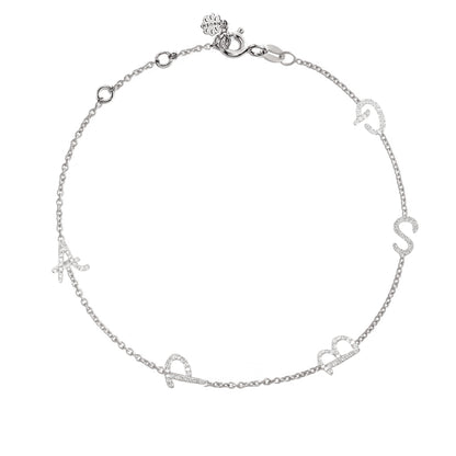 Tiny Treasure Multi Initial Diamond Bracelet