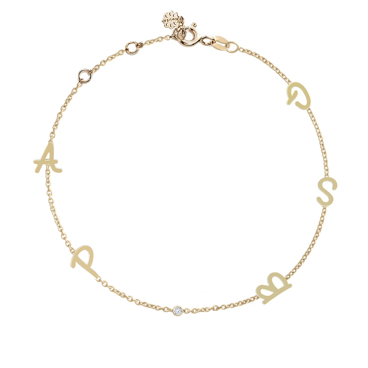 Tiny Treasure Multi Initial Gold Bracelet