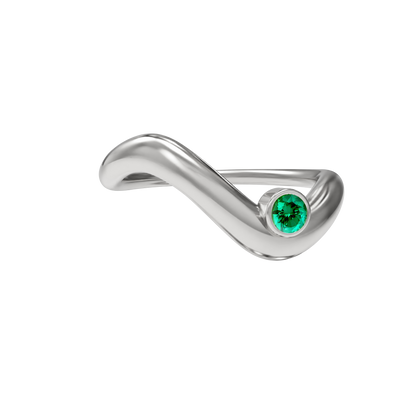 Birthstone wave ring