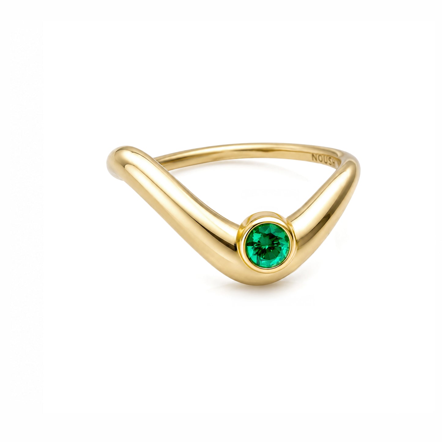 Birthstone wave ring