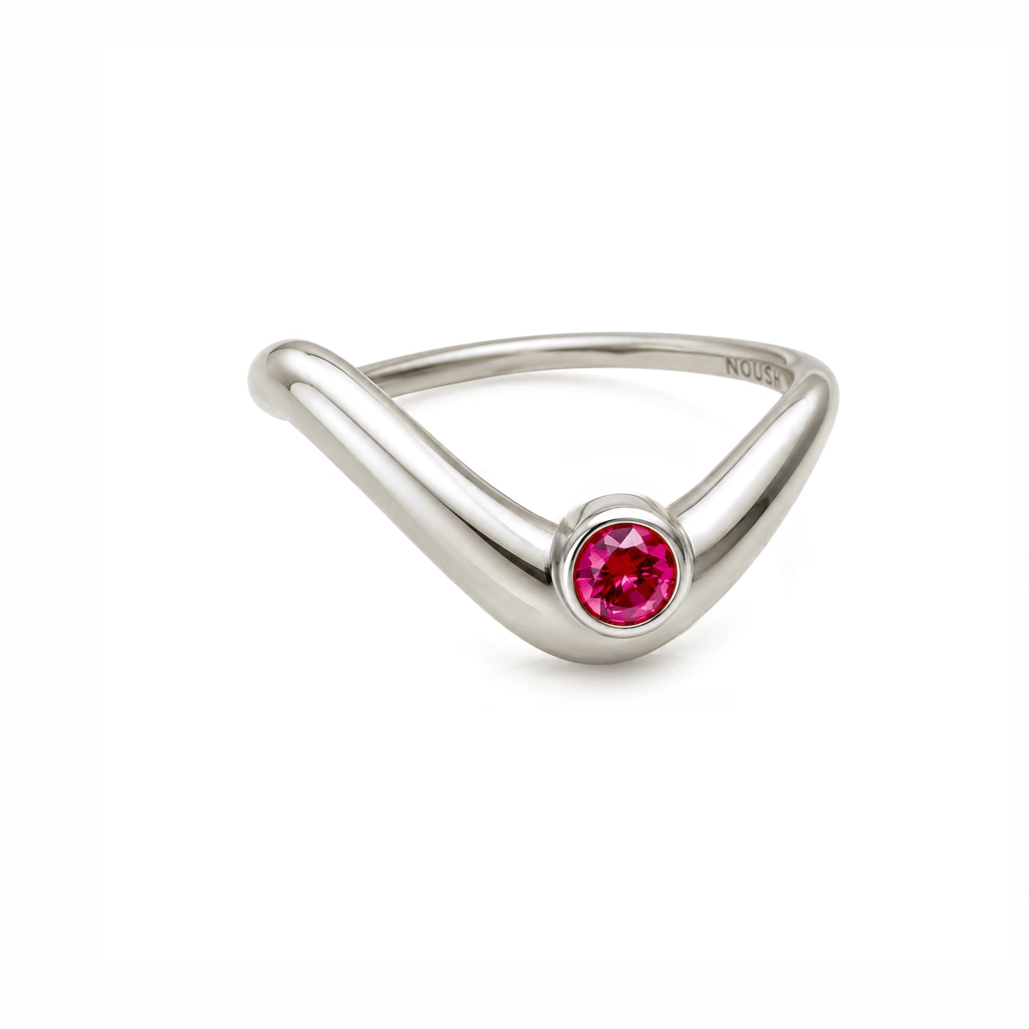 Birthstone wave ring