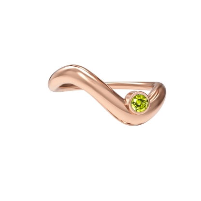 Birthstone wave ring