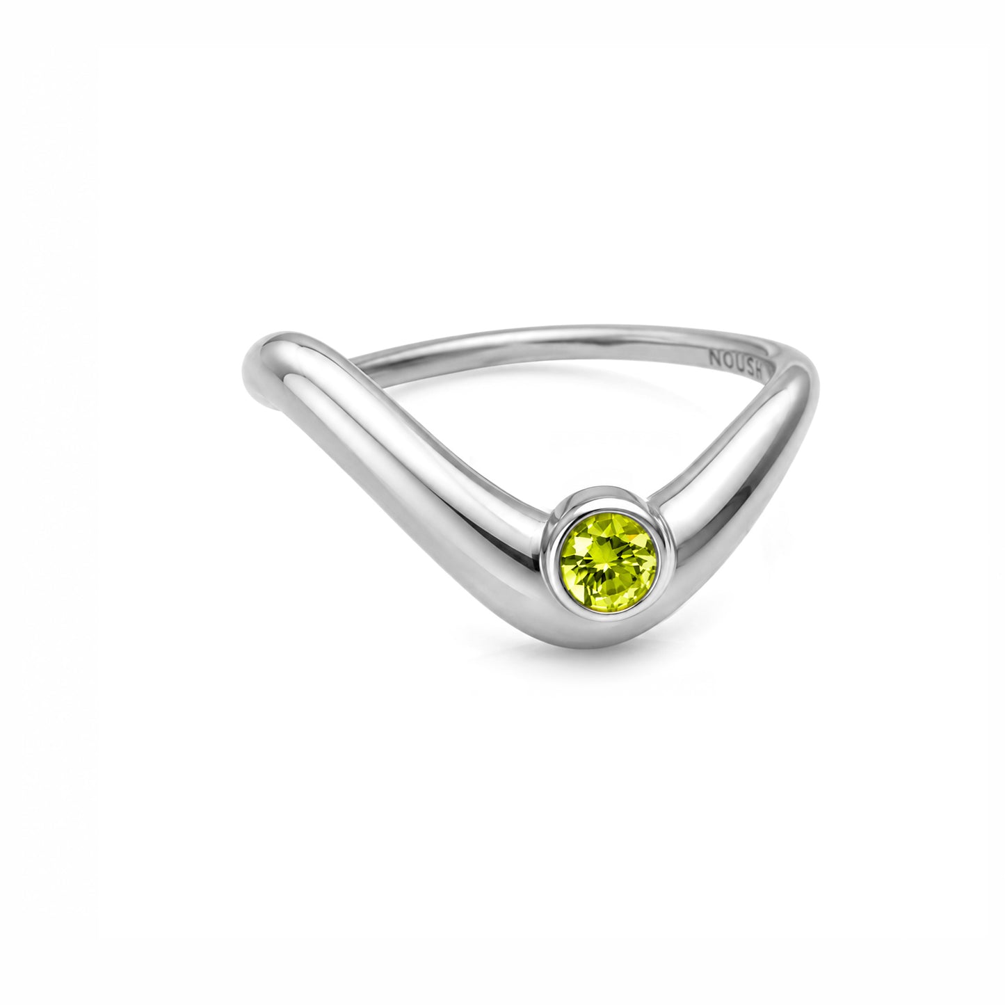 Birthstone wave ring