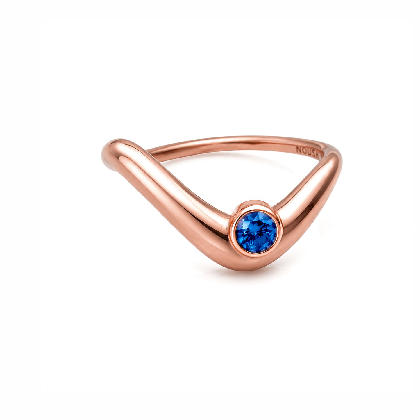 Birthstone wave ring