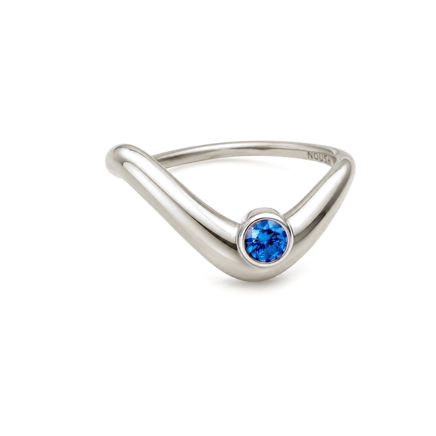 Birthstone wave ring