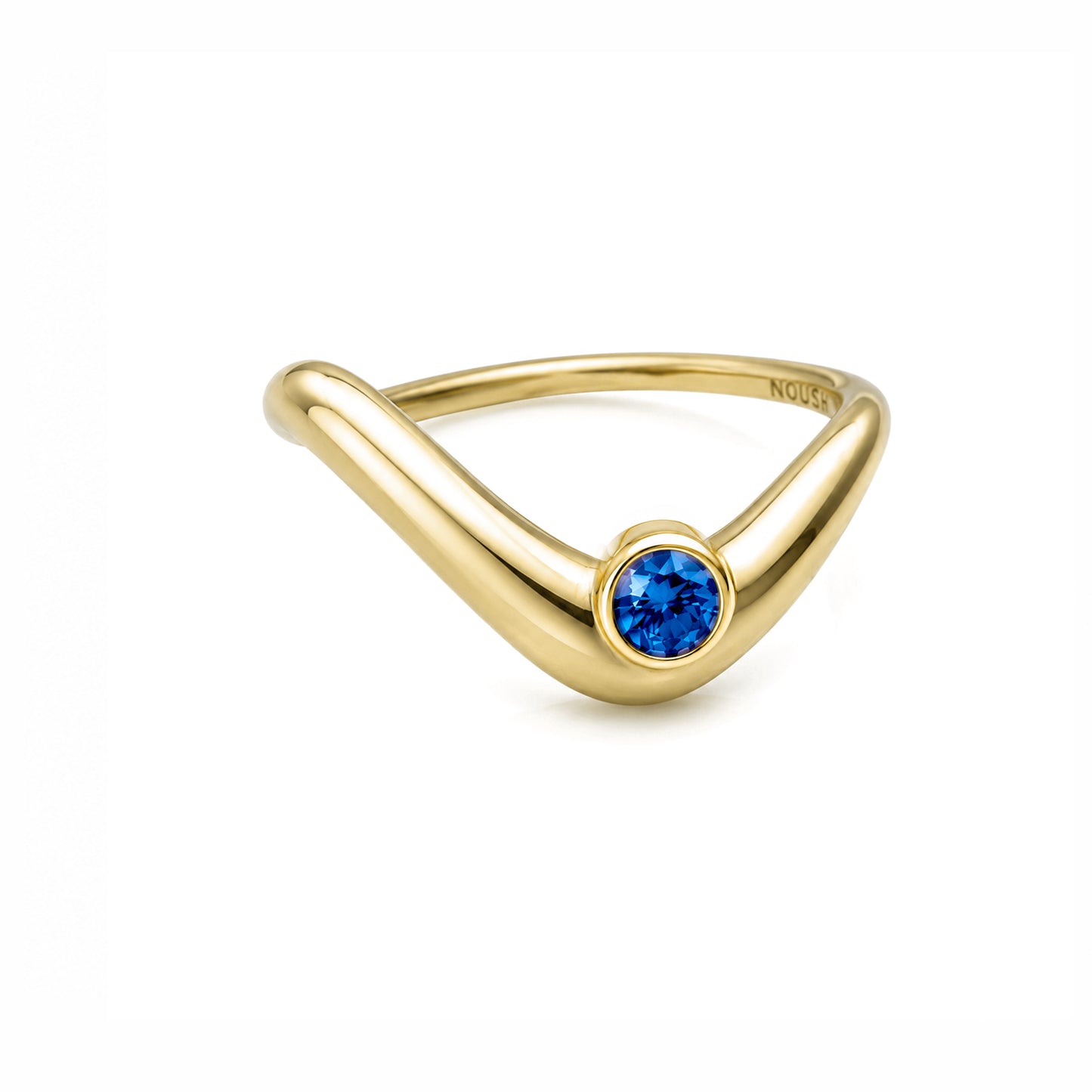 Birthstone wave ring