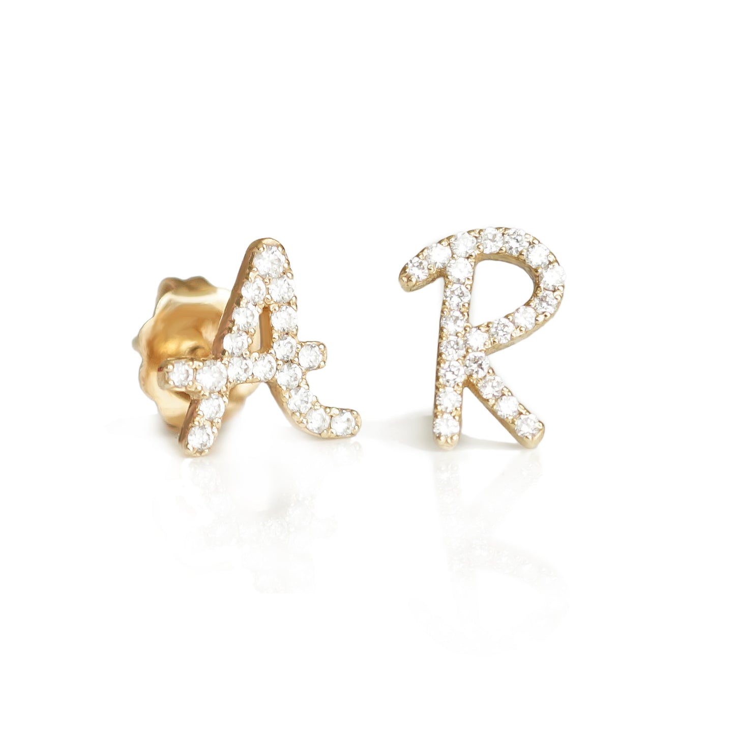 WEB EXCLUSIVE Tiny Treasure Pavè Initial Studs