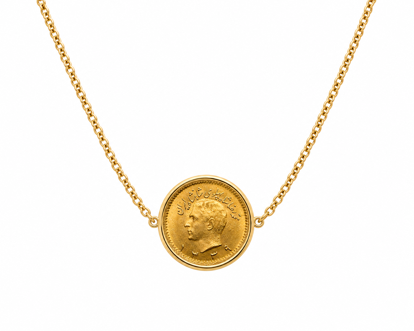 Special orders-1/4 Pahlavi coin necklace