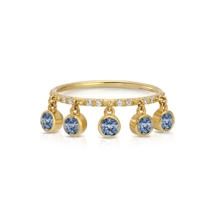 Peekaboo Diamond drop ring