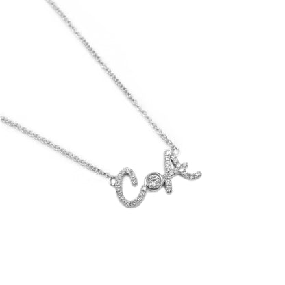 Diamond Pave Double Initial Necklace