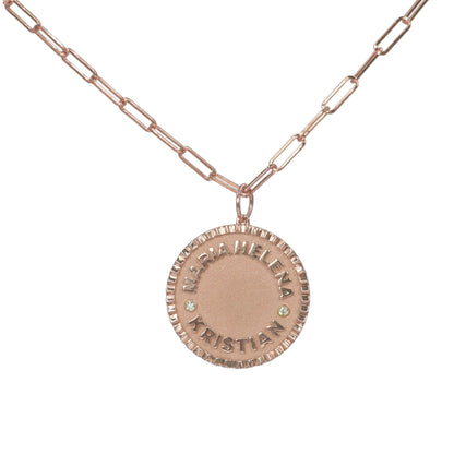 Treasure Disk Name Plate Necklace