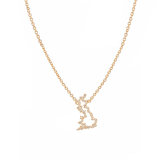 Britain Map Necklace