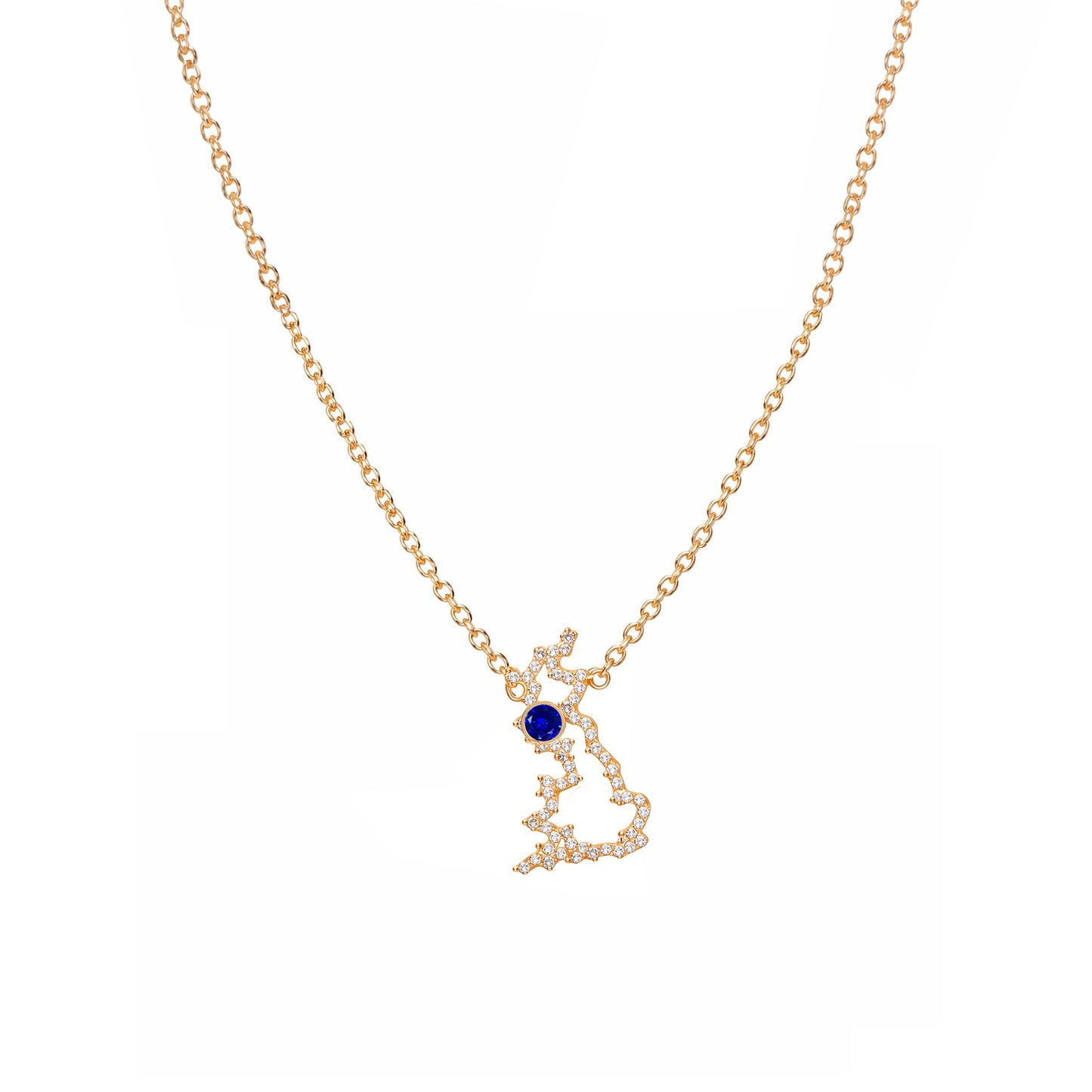 Britain Map Necklace