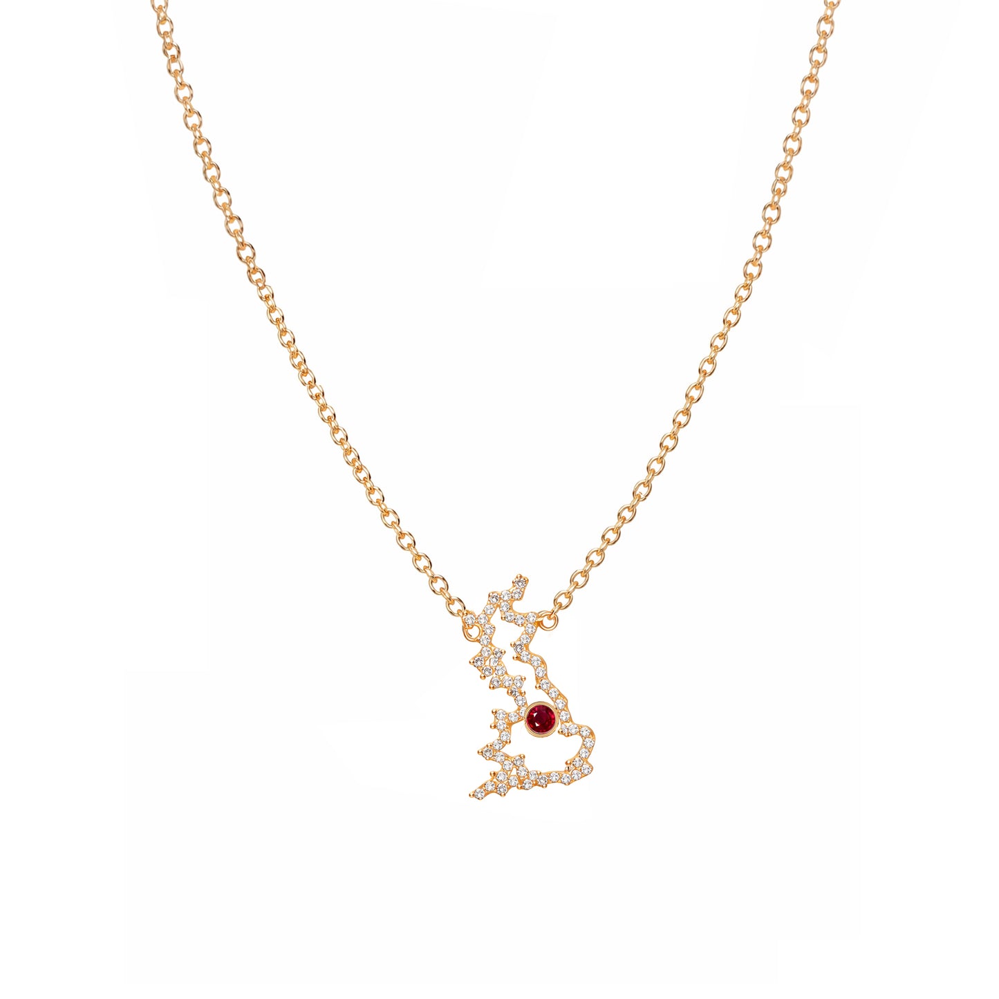 Britain Map Necklace