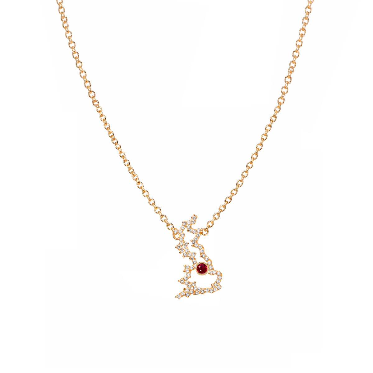 Britain Map Necklace