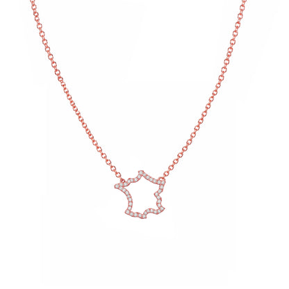 France Map Necklace