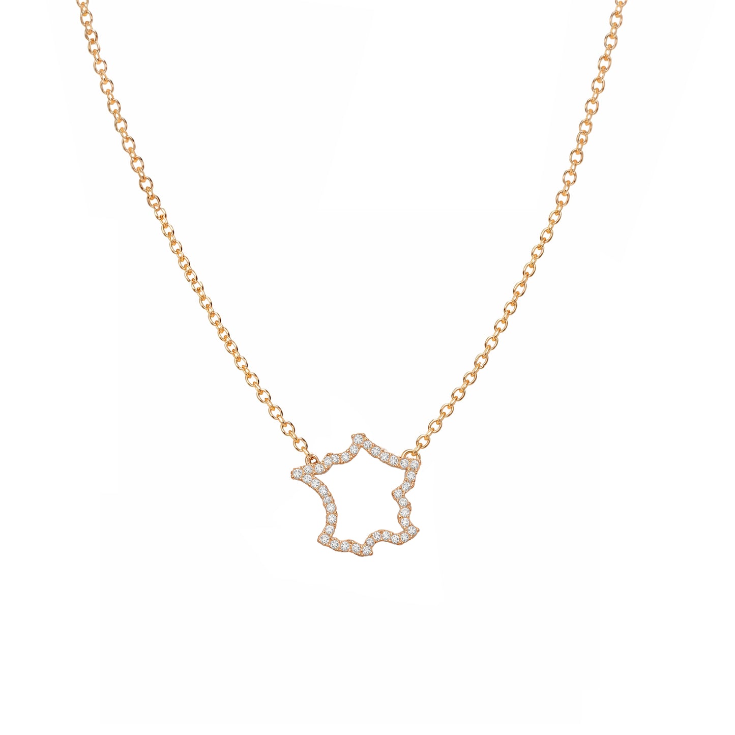 France Map Necklace
