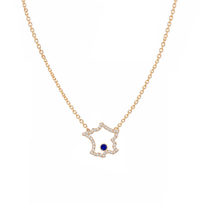 France Map Necklace