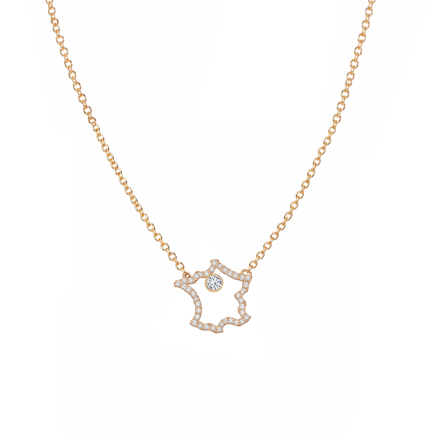 France Map Necklace