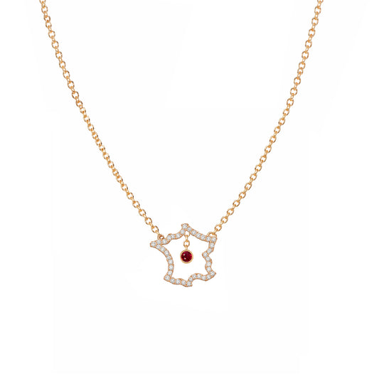 France Map Necklace