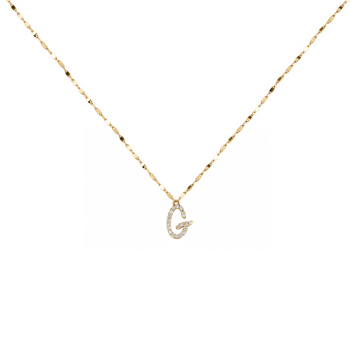 Mirror chain G necklace