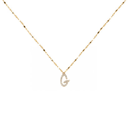 Mirror chain G necklace