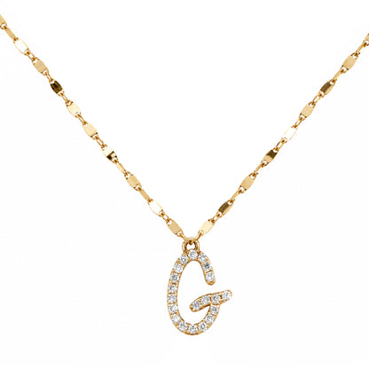 Mirror chain G necklace