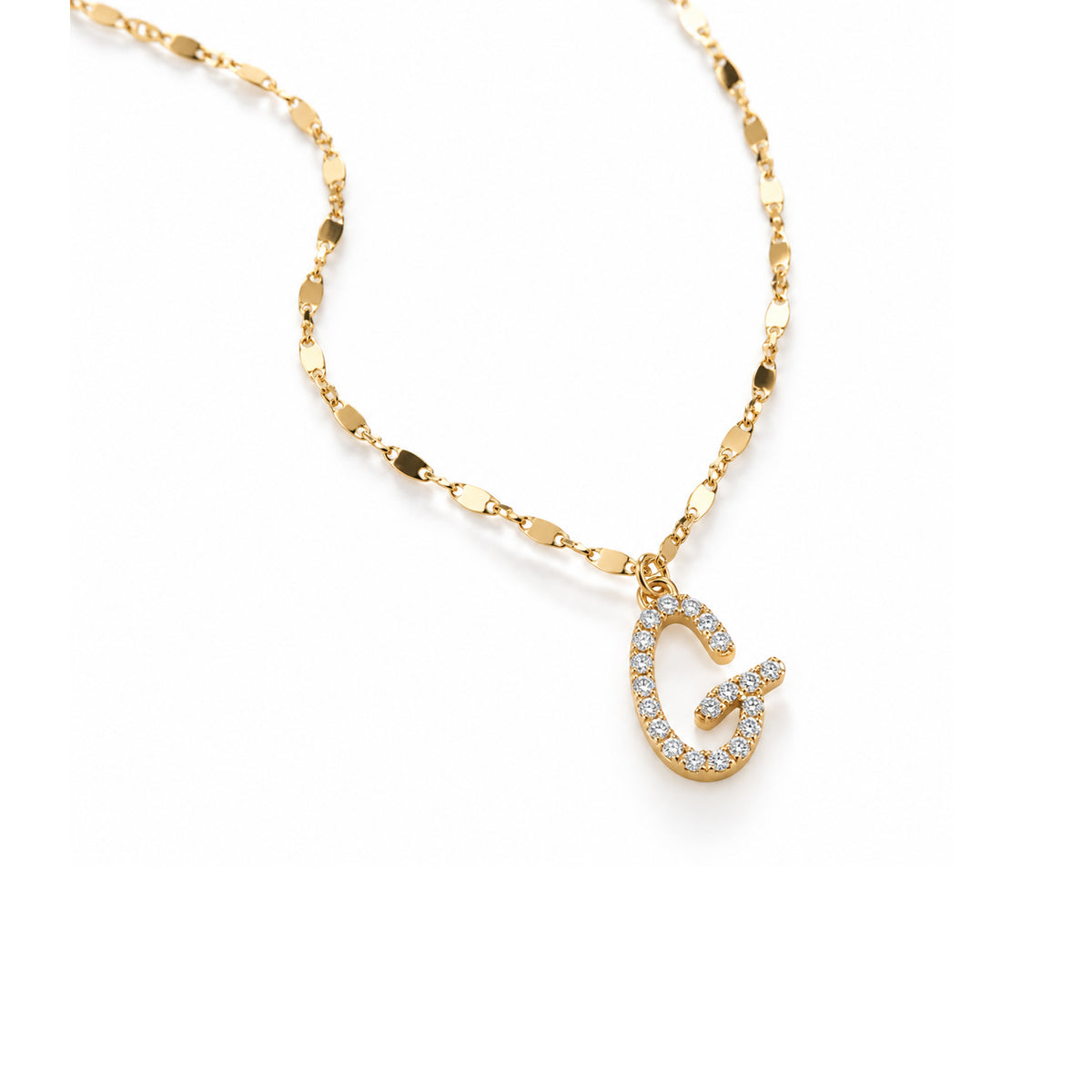 Mirror chain G necklace