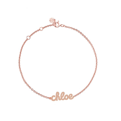 Tiny Treasures English Gold Name Bracelet. Noush Exclusive