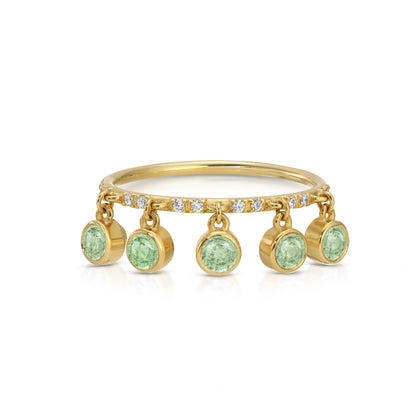 Peekaboo Diamond drop ring
