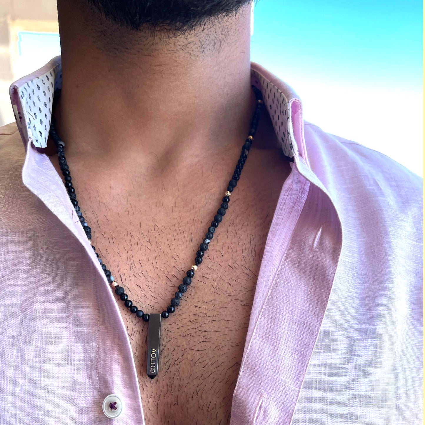 Mens Pentagonal Necklace