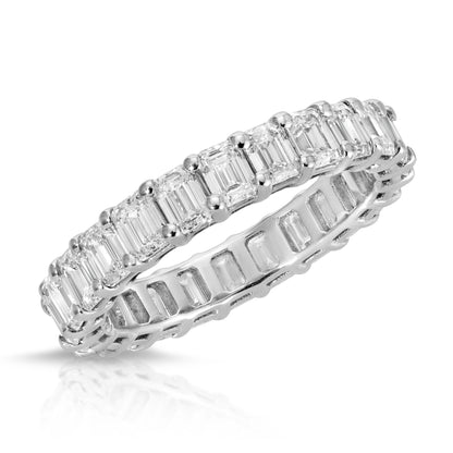 Emerald cut diamond eternity band