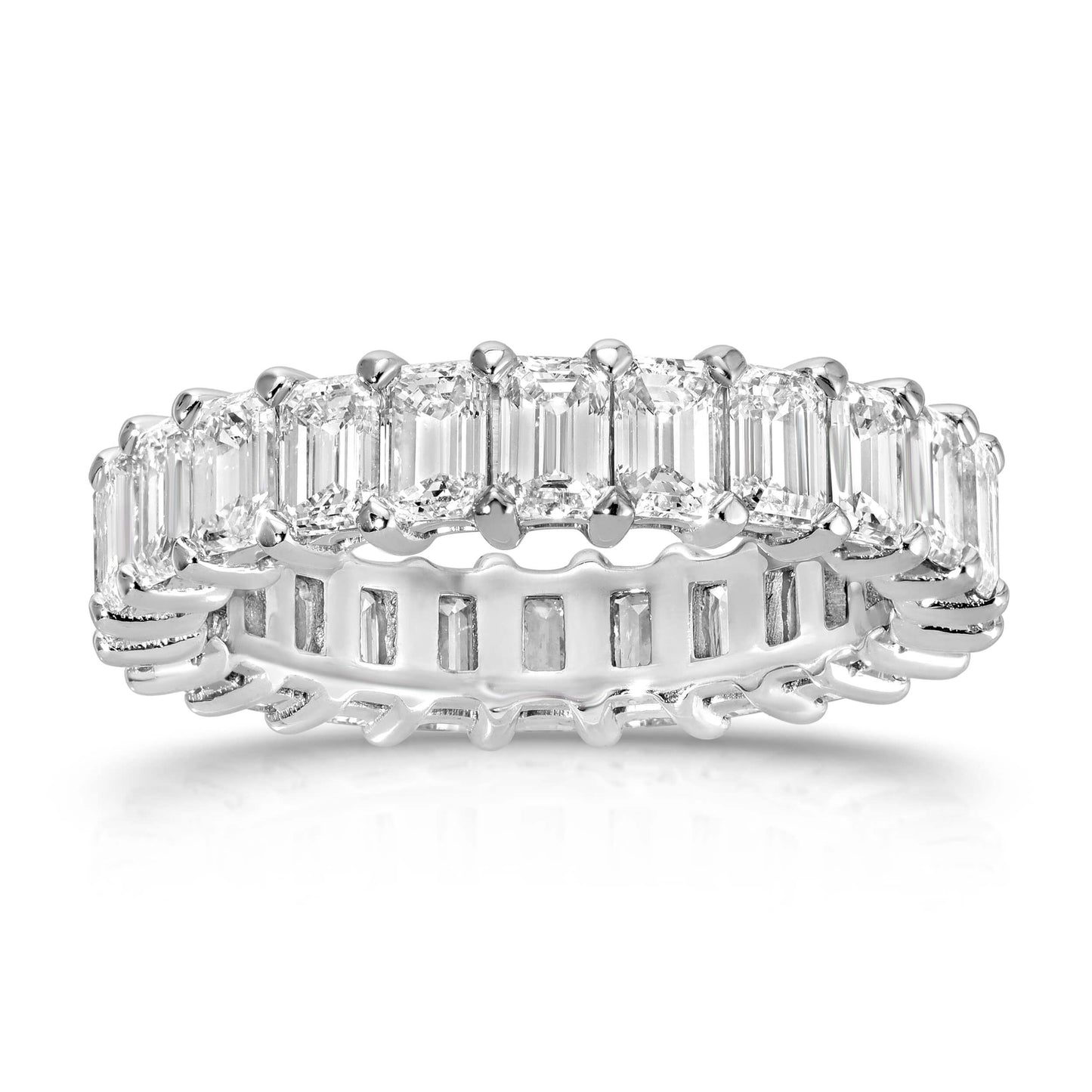 Emerald cut diamond eternity band