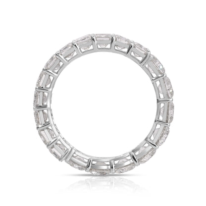 Emerald cut diamond eternity band