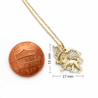 Iran Shiro Khorshid - Lion and Sun Necklace. Noush Exclusive