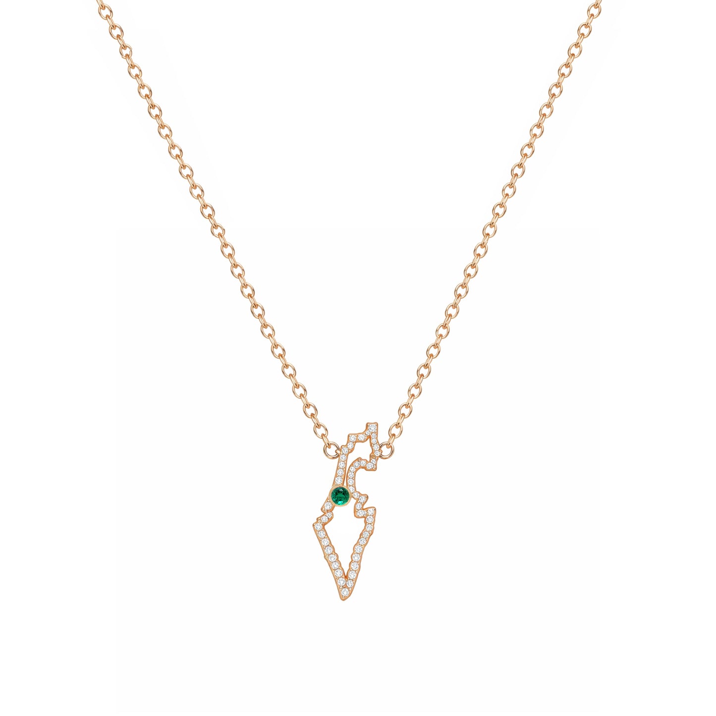 Israel Map Necklace in Gold and Diamonds