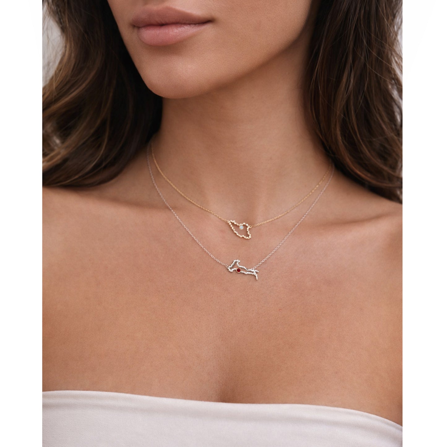 Italy Map Necklace