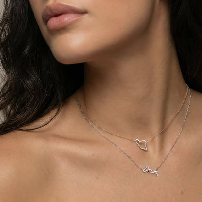 Italy Map Necklace