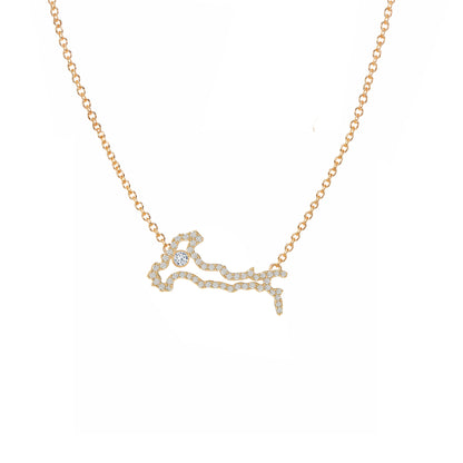 Italy Map Necklace