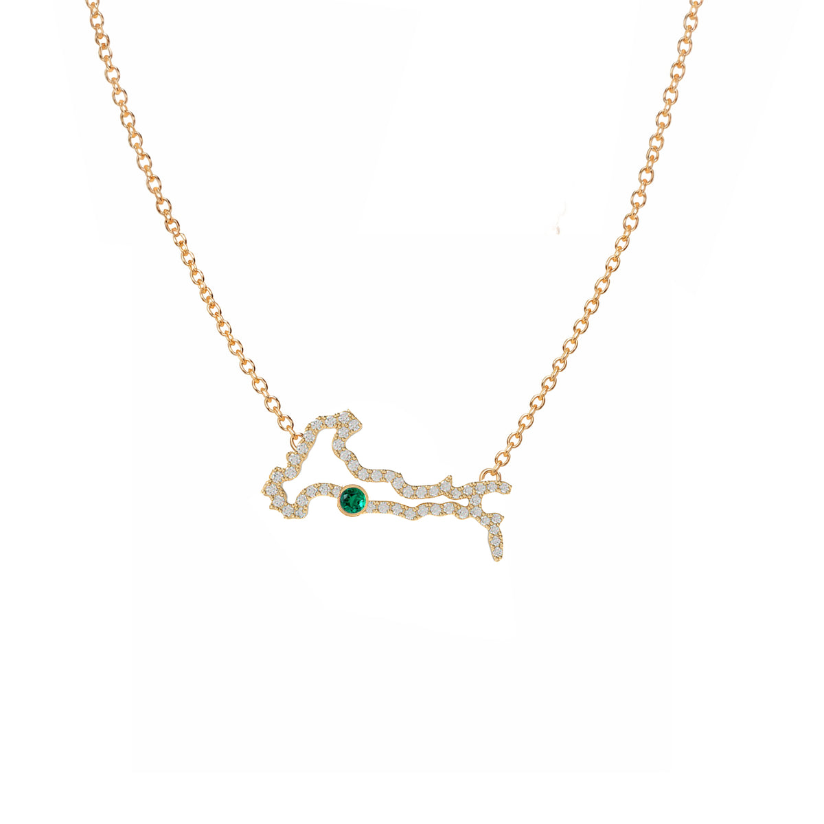 Italy Map Necklace