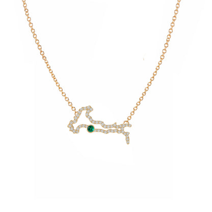 Italy Map Necklace