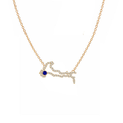 Italy Map Necklace