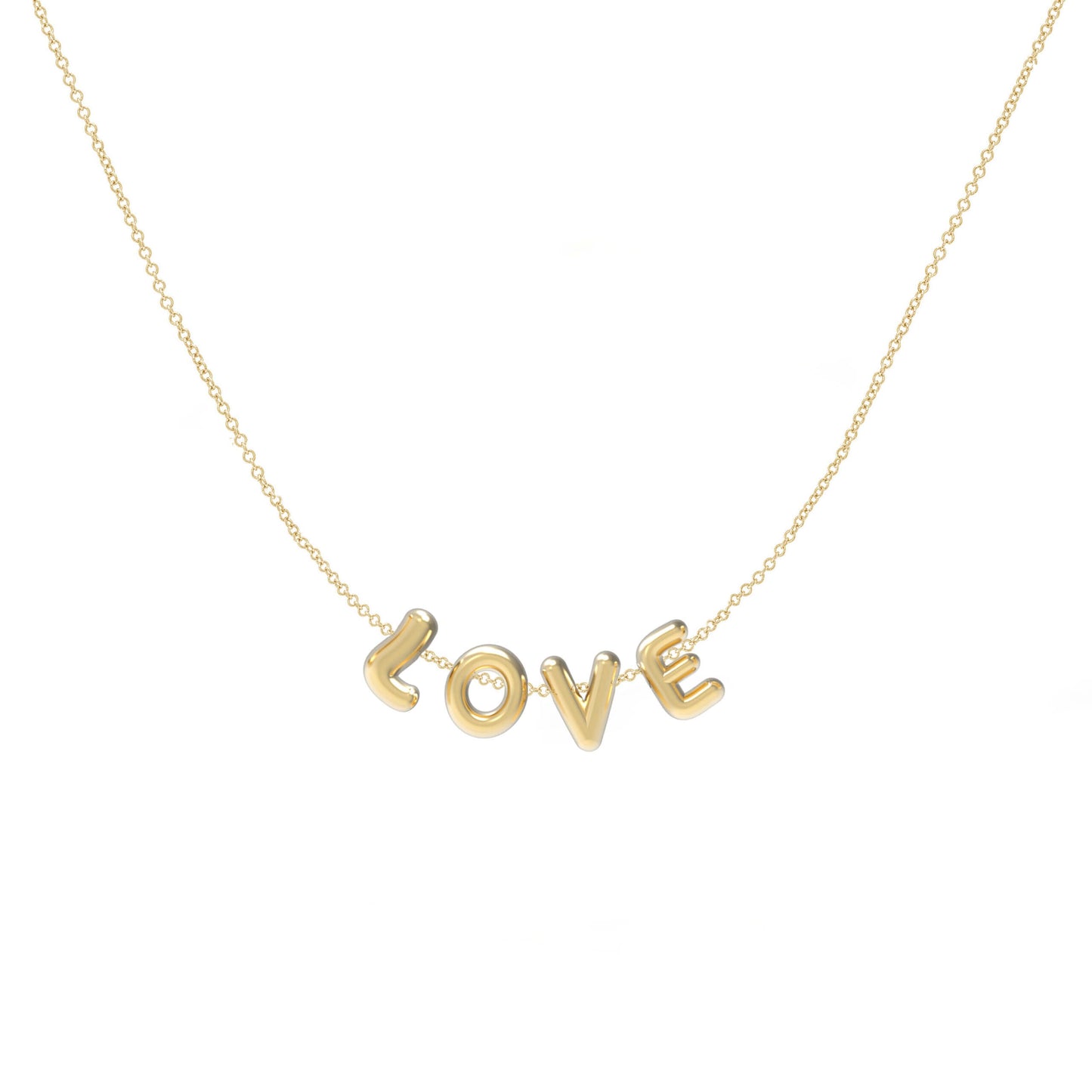 3D bubble sliding Name Necklace