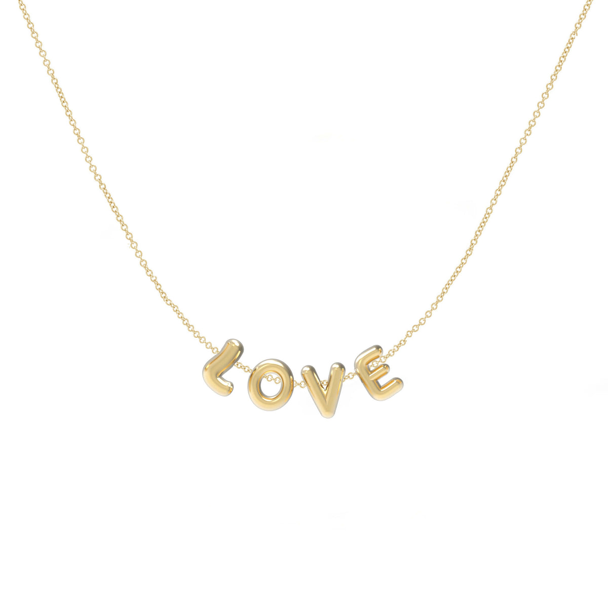 3D bubble sliding Name Necklace